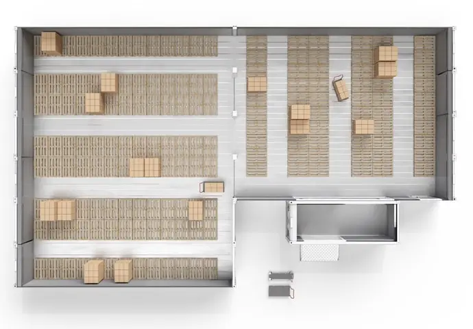 Arctic SuperStore with pallets and connector room