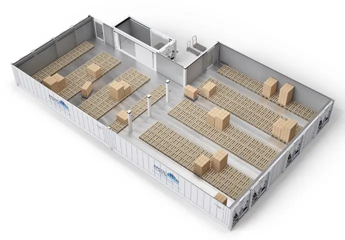 Arctic SuperStore with pallets and connector room