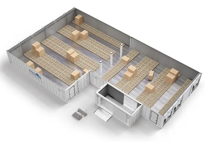 Arctic SuperStore with pallets and connector room