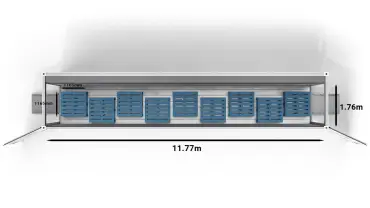 9 CHEP-pallets in a 40ft ArcticBlast