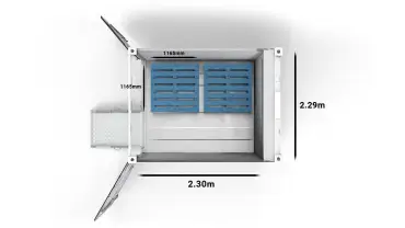 2 CHEP-pallets in a 10ft ArcticStore