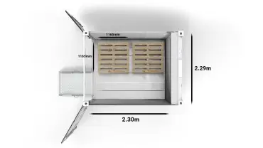 2 CHEP-pallets in a 10ft ArcticStore