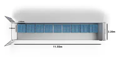 CHEP Blue Pallets in 40ft UltraFreezer Refrigerated Container