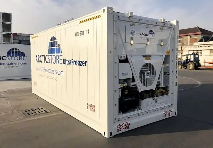 Arctic Ultrafreezer Cold Storage Ultra-Low Temperatures Refrigerated Containers for Hire