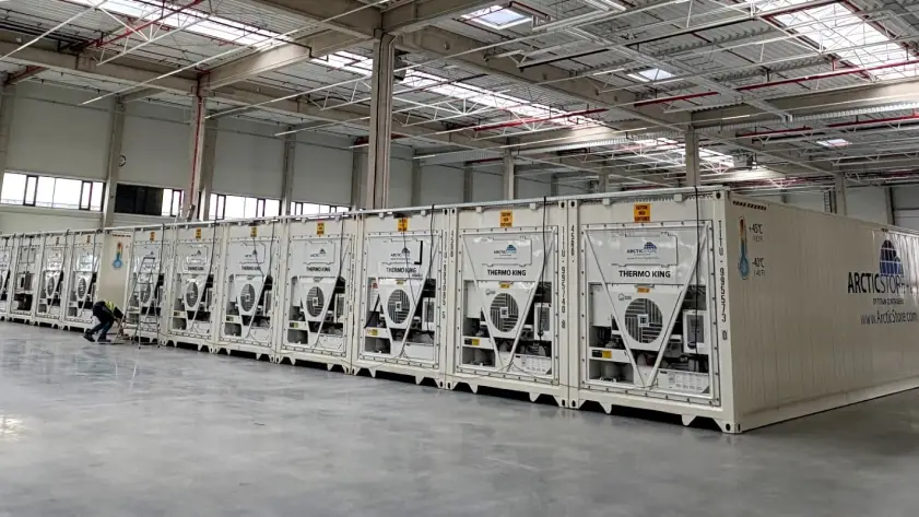 Temporary Cold Storage for Pet Food, Arcticstore container